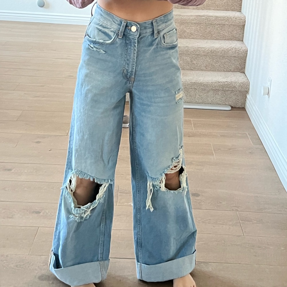 BDG urban outfitters wide leg denim jeans!